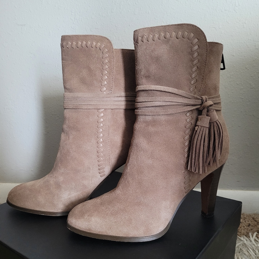 Coach Booties Jessie Suede Silky Nappa Sz 8 MSRP $285
